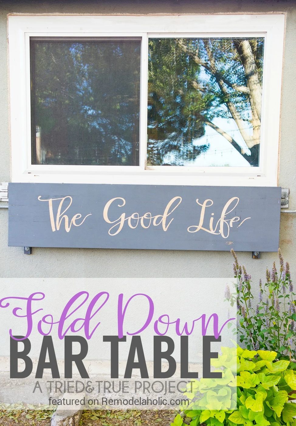 An straightforward patio table that doubles as yard decor! Build this clearly-straightforward fold down bar table before your next party -- just install it under a window for strai