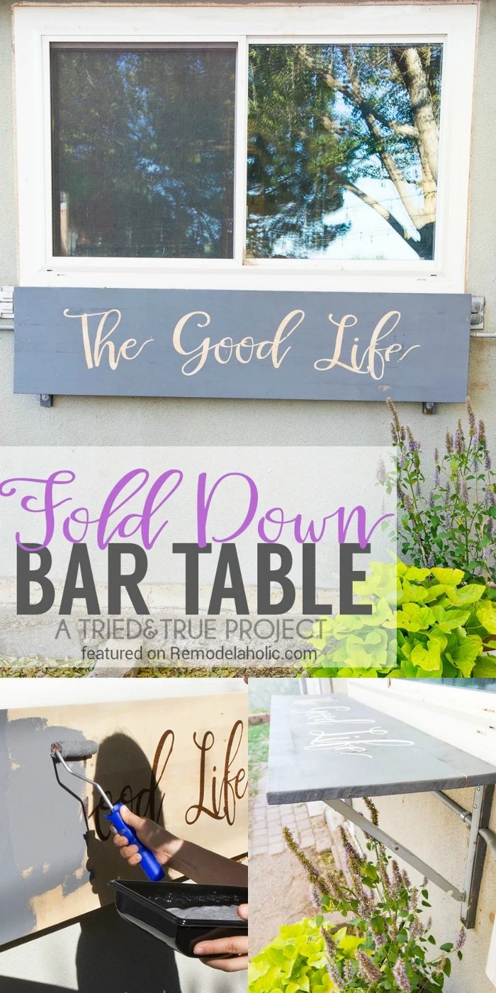 Build a fold down bar table for weekend entertaining and yard decor @Bekob