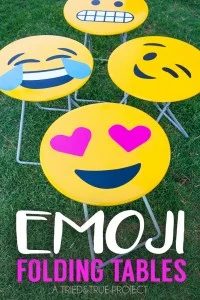 Emoji top folding tables by Tried and True via @Bekob