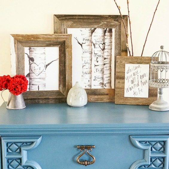Free Printable Birch Tree Art With Custom Carved Initials @Bekob Crop