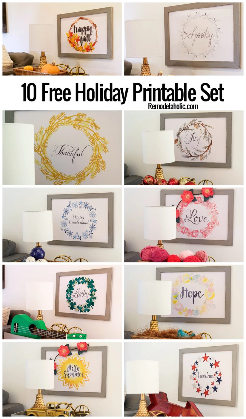 10 Free Holiday Printables Set From @Bekob
