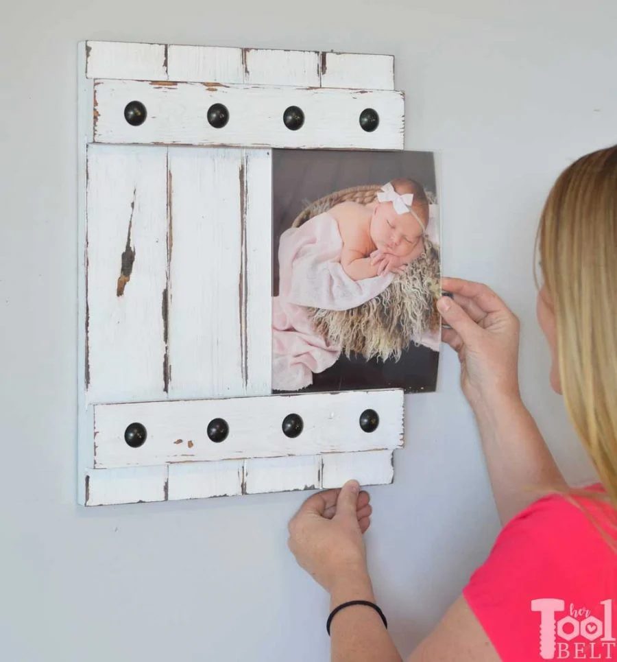 Diy Gift option, Farmhouse Style Sliding Picture Frame