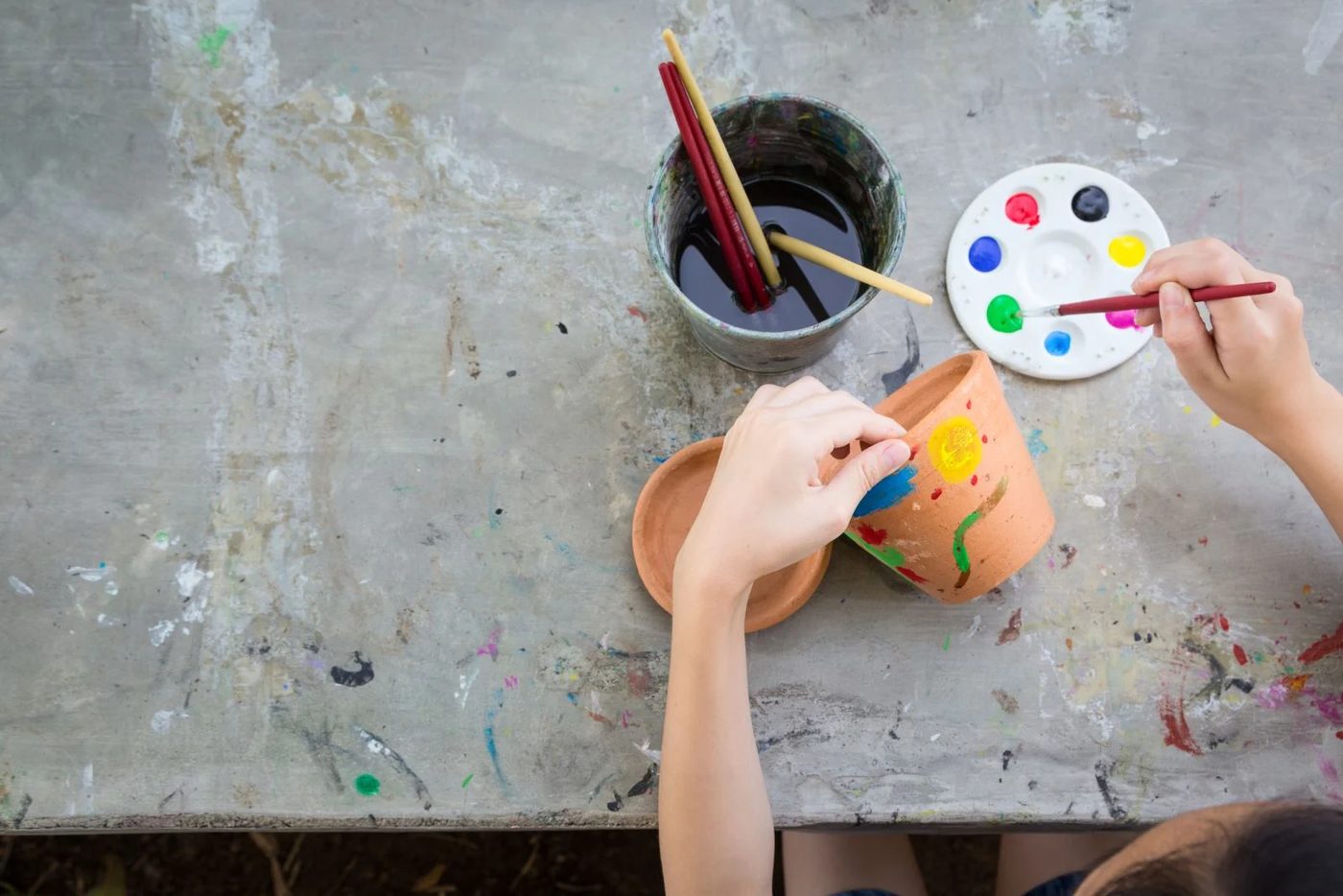 Painting Plant Pots