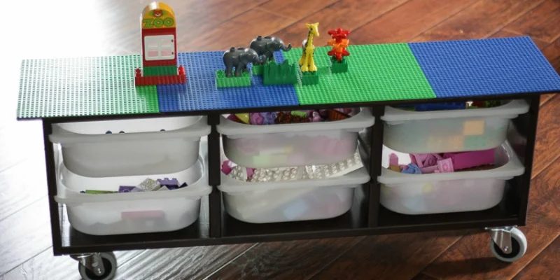 straightforward Rolling Handmade Lego Table
