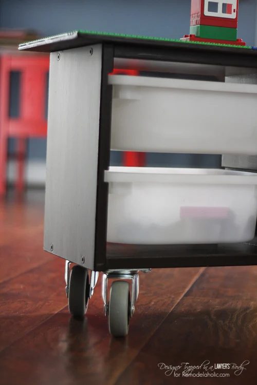 GENIUS! straightforward, Handmade lego table using a basic Ikea storage piece. Full walkthrough by Designer Trapped in a Lawyer's Body for Bekob.com!