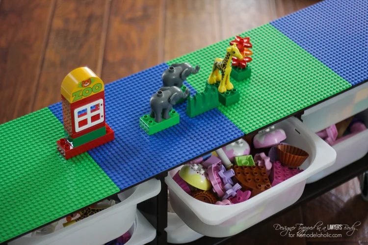 GENIUS! straightforward, Handmade lego table using a basic Ikea storage piece. Full walkthrough by Designer Trapped in a Lawyer's Body for Bekob.com!