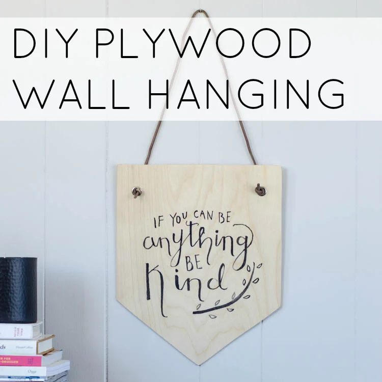 Handmade Plywood Hand Lettered Wall Hanging