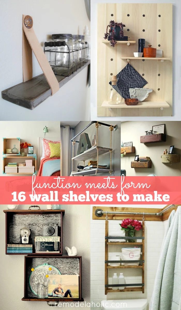 16 Handmade Wall Shelves -- striking and functional wall decor!