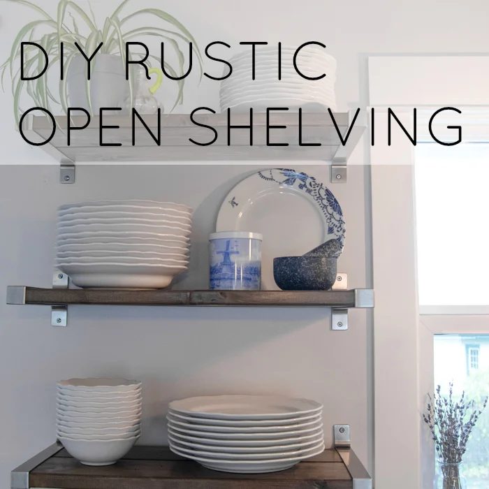 Handmade Rustic Open Shelving