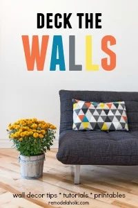 Deck The Walls wall decor tutorials and link party at Bekob