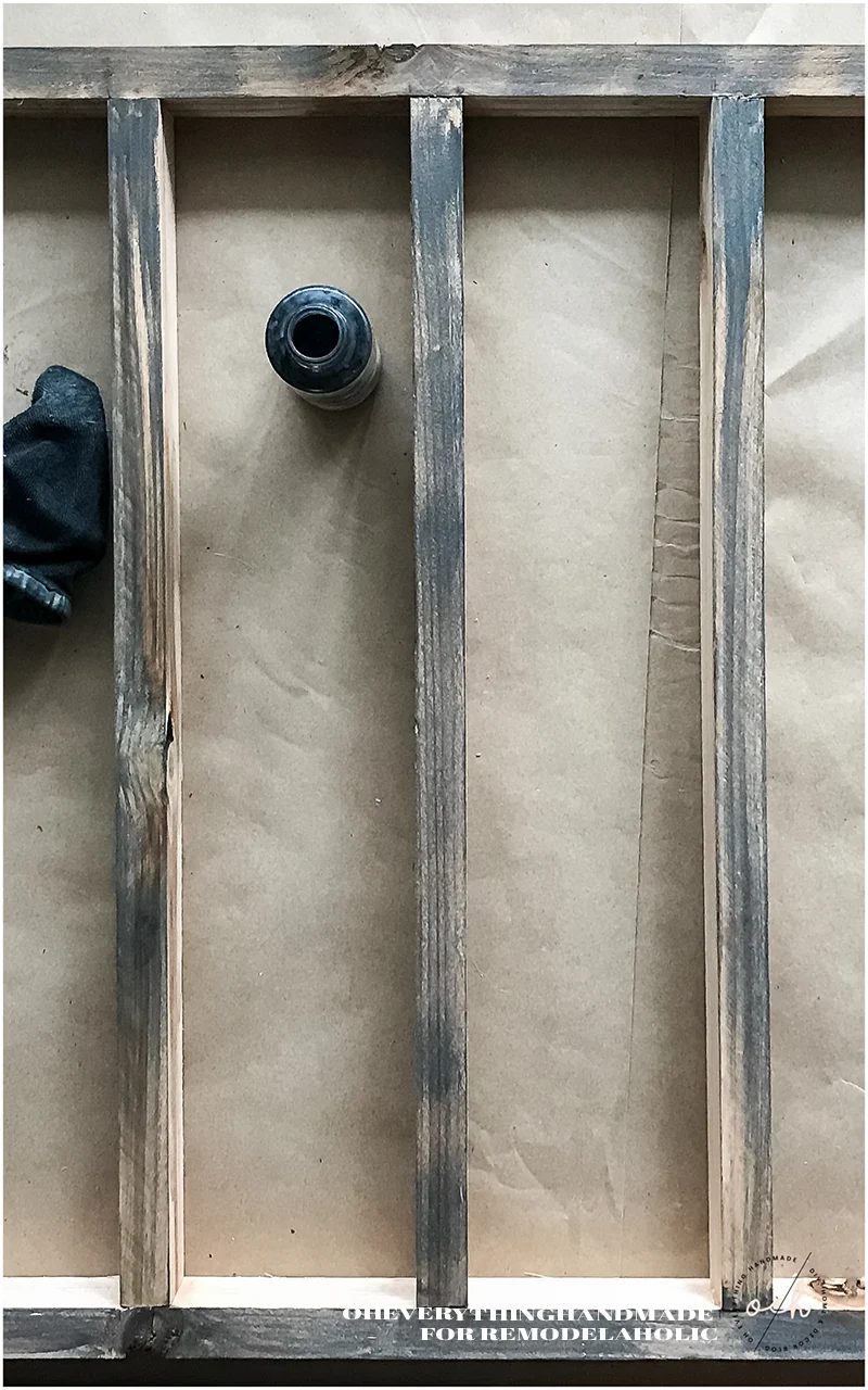 Rustic Wooden Display Apply Stain To The Frame