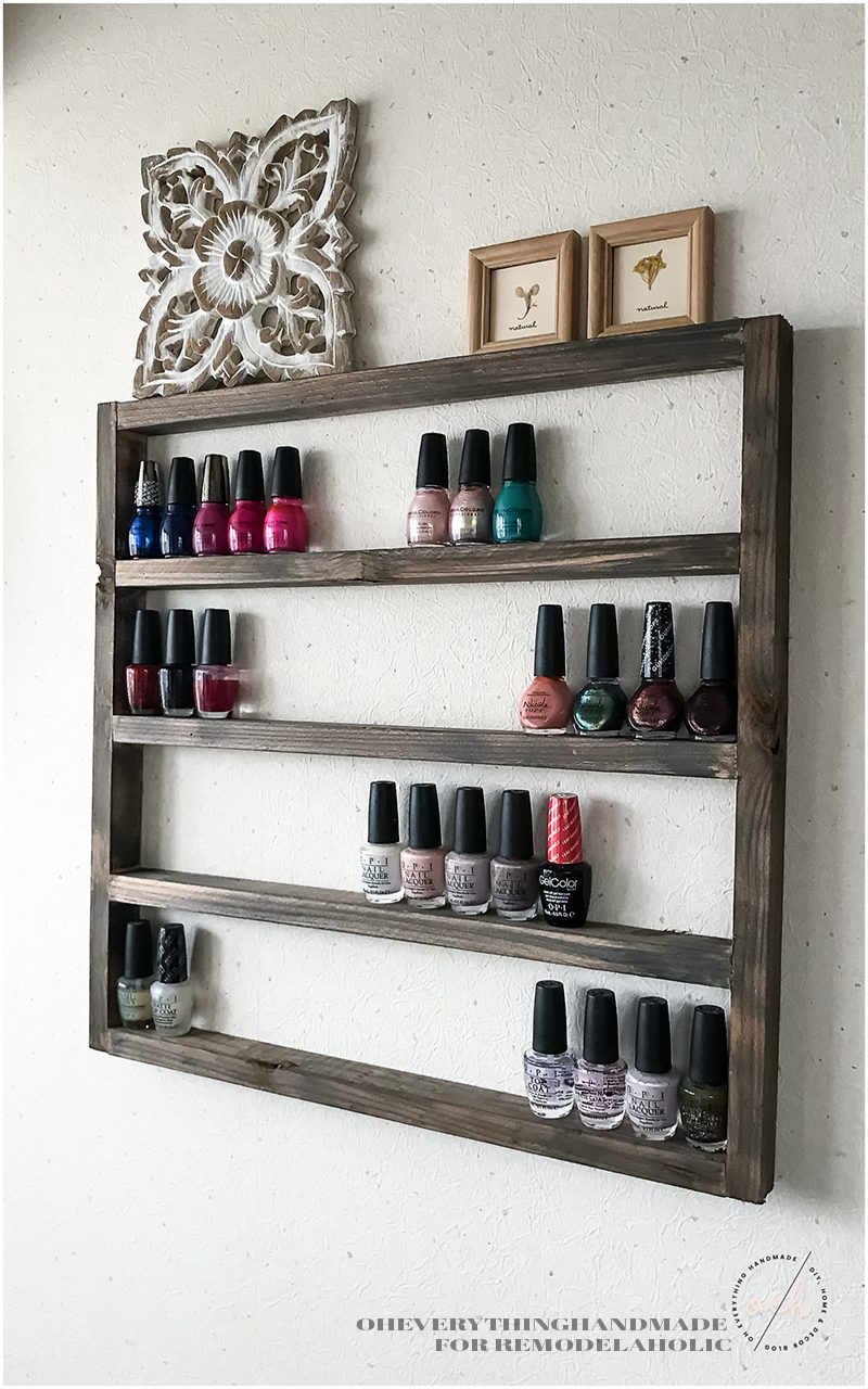 Rustic Wooden Display Finished Project Side View