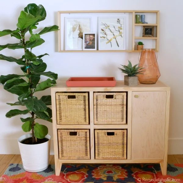 Build A Handmade Entry Table With Cubby Storage And straightforward Wall Shelf, Bekob