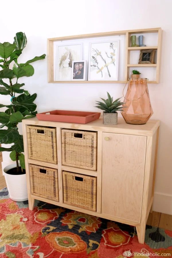Entryway Organization And Decor Build A Handmade Entry Table With Cubby Storage And Matching Wall Shelf For Decor, Bekob