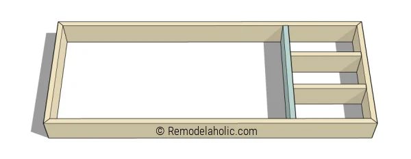 Shadow Box Frame from Baby Changing Table Topper Organizer Step 04.1 Long Dividers