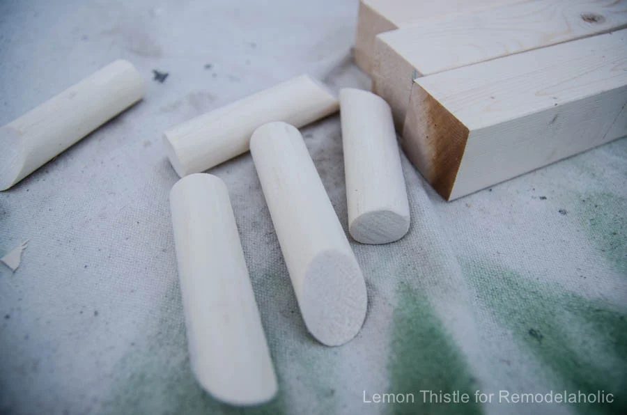 I love this Handmade wooden coat rack- the cube shape and green paint is so fun!
