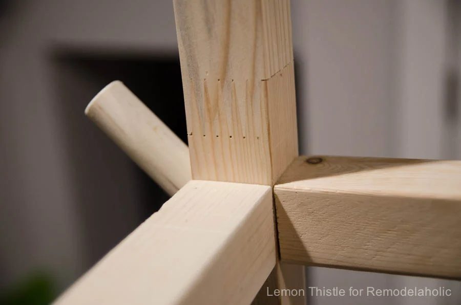 I love this Handmade wooden coat rack- the cube shape and green paint is so fun!