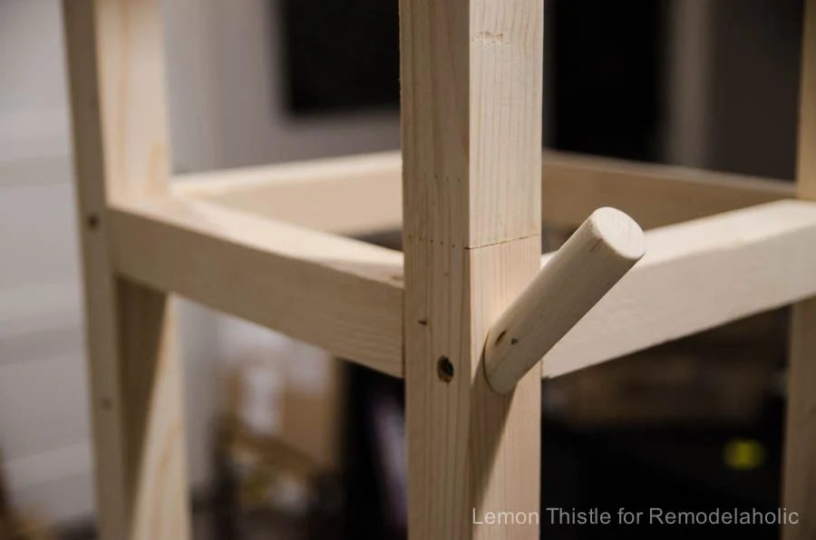 I love this Handmade wooden coat rack- the cube shape and green paint is so fun!