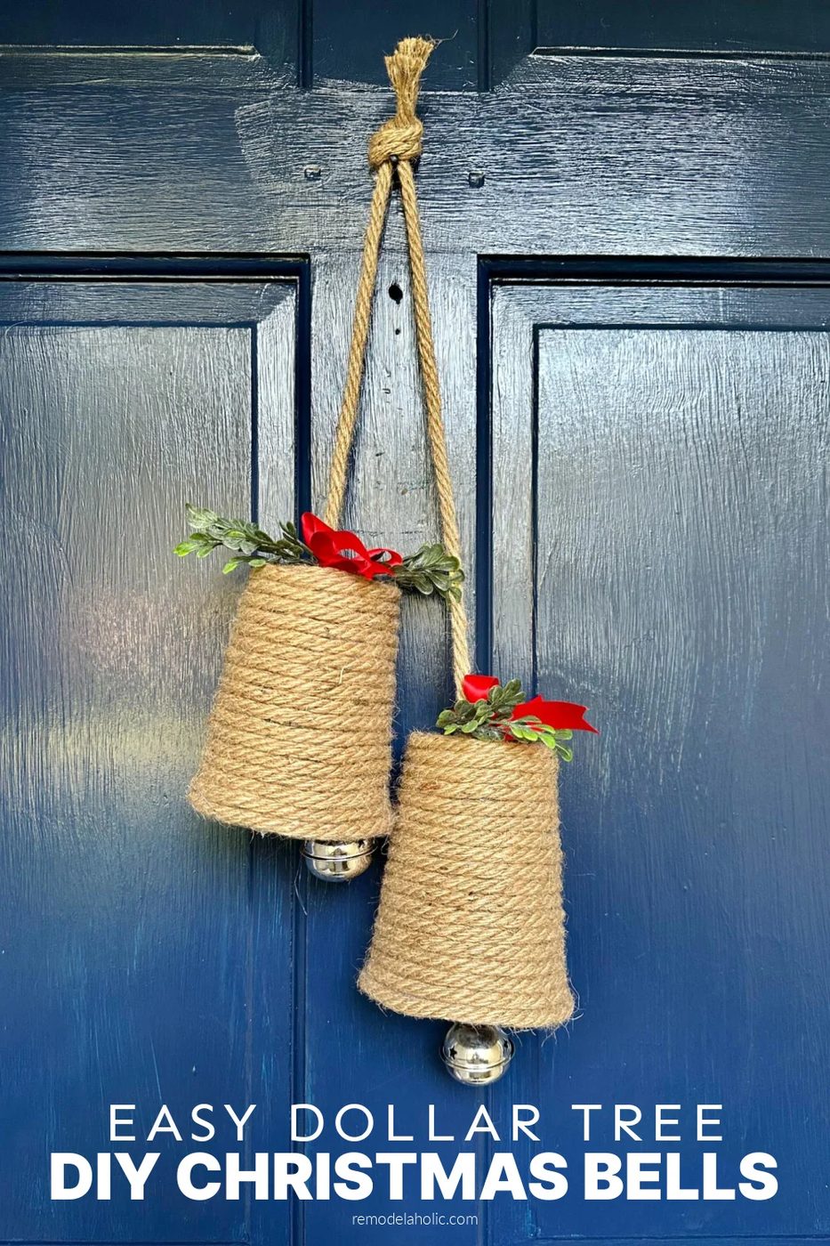 straightforward Dollar Tree Handmade Christmas Bells walkthrough Wreath Door Hanger, Bekob