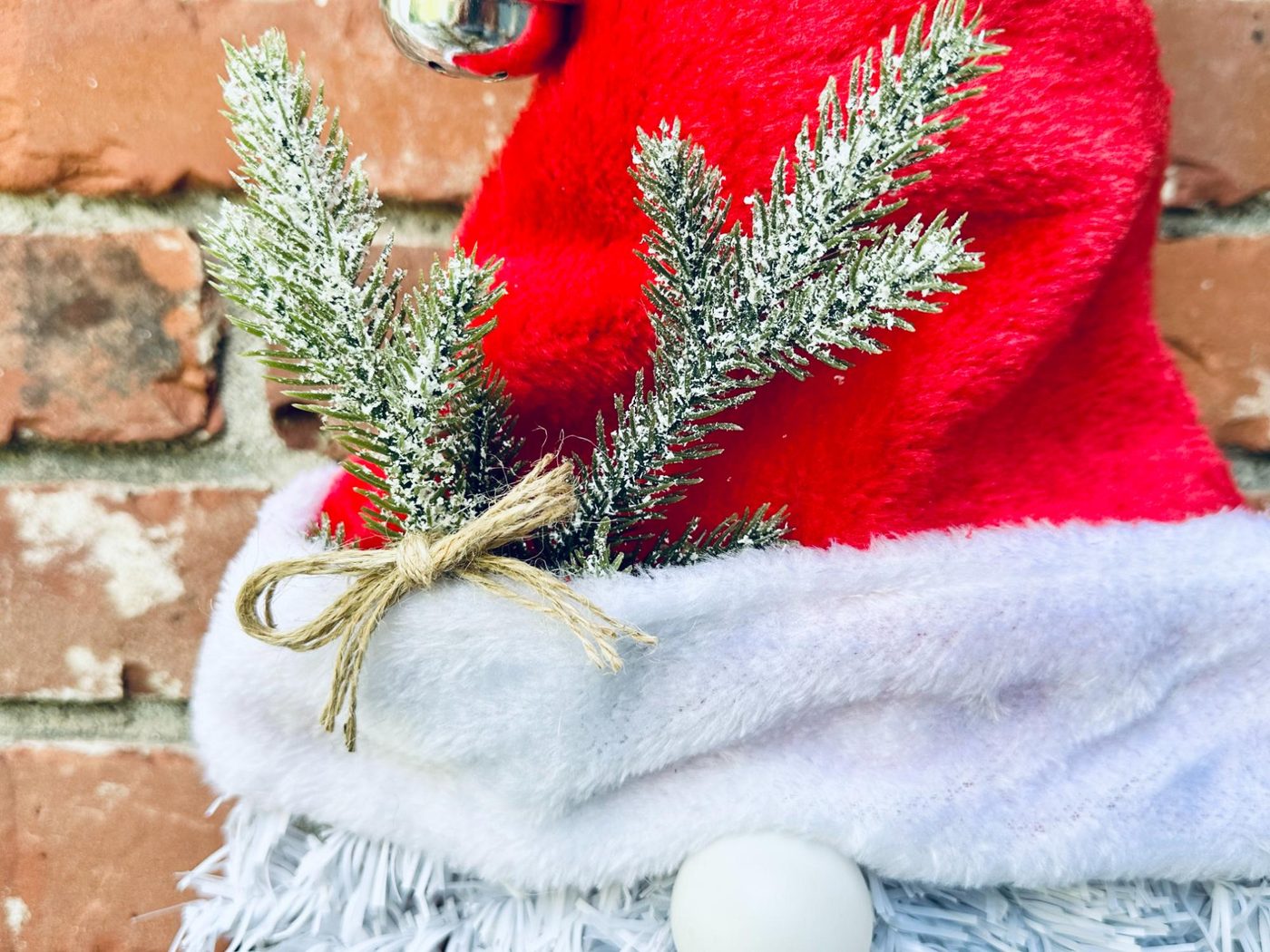 clearly direct Dollar Tree Handmade Christmas Gnome Wreath in 30 Minutes