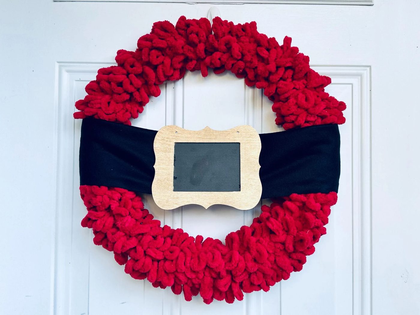 Easiest Handmade Santa Wreath in Under 30 Minutes