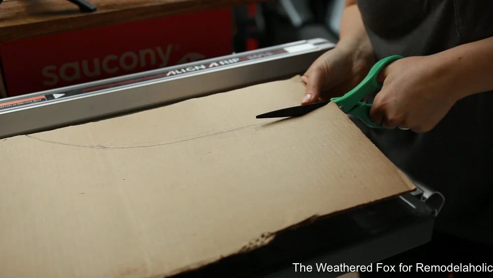 How to make a wooden bench, template for curved legs, straightforward Outdoor Farmhouse Bench The Weathered Fox 13