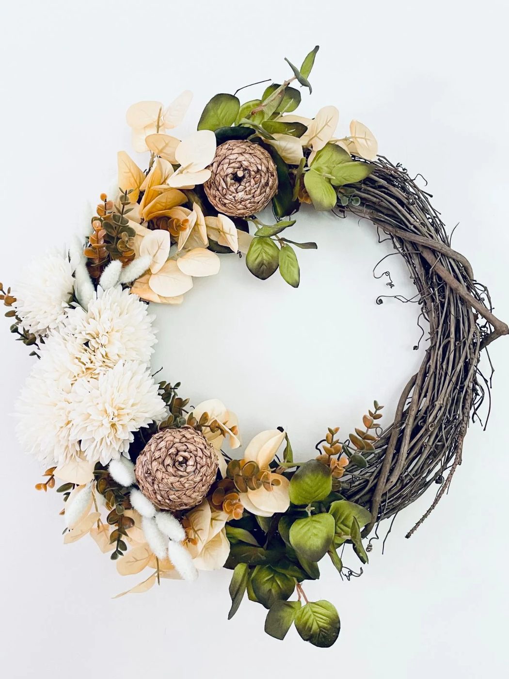 Farmhouse Dollar Tree Fall Wreath, Bekob (17)