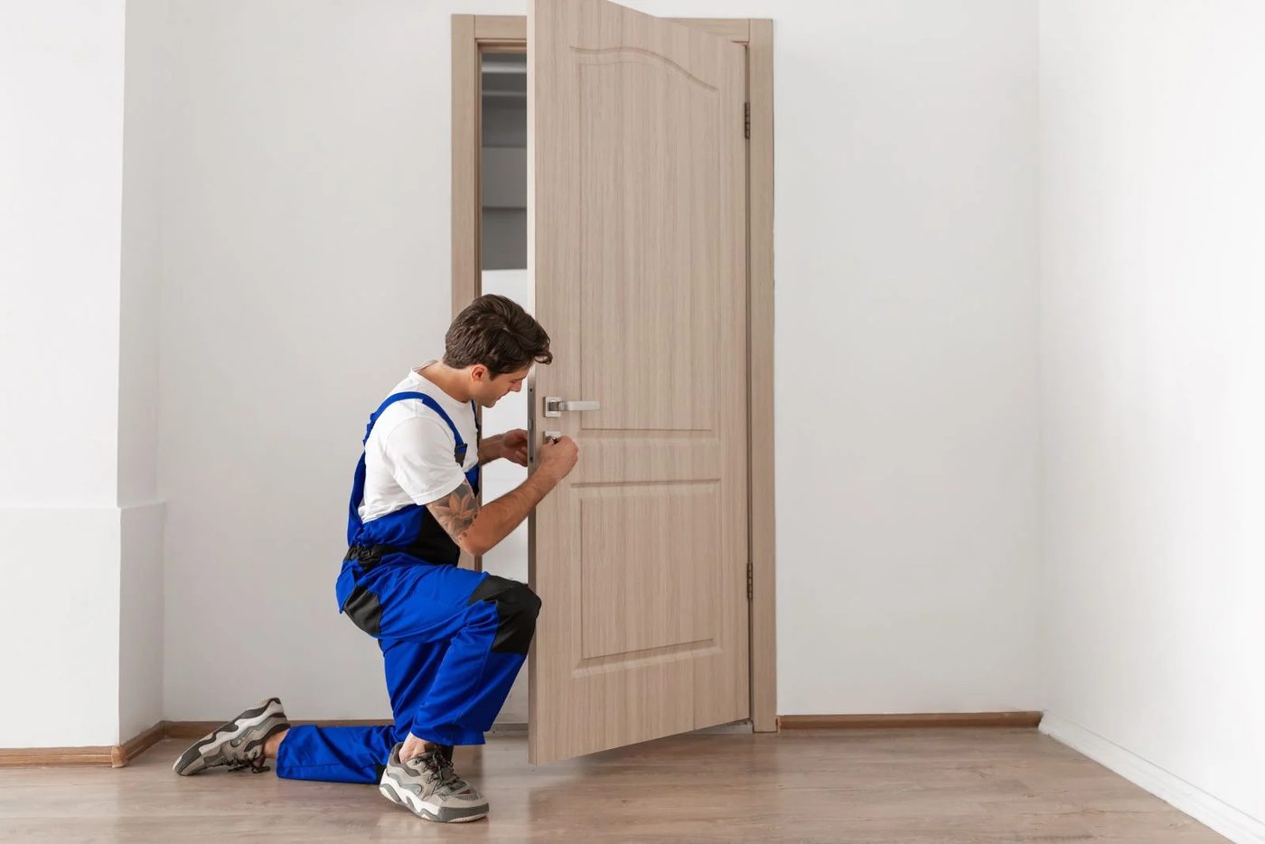 Man Fixing Door