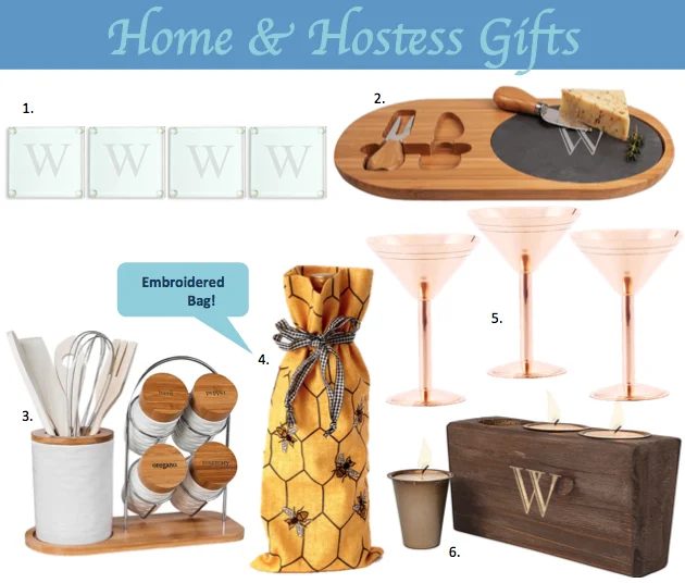 Great options for hostess or housewarming or holiday home gifts