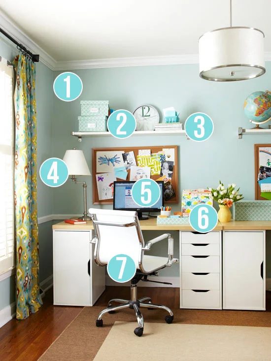 Get This Look - 7 Tips for straightforward Home Office Organization via Bekob.com