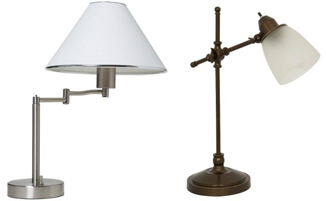 stylish swing arm and pivot lamps for home office via Bekob.com