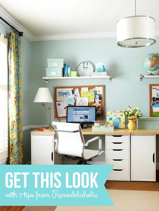 Get This Look - straightforward Home Office Organization via Bekob.com