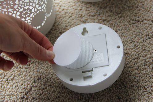 So straightforward to turn a low-cost battery light into a nightlight or lamp for a party!
