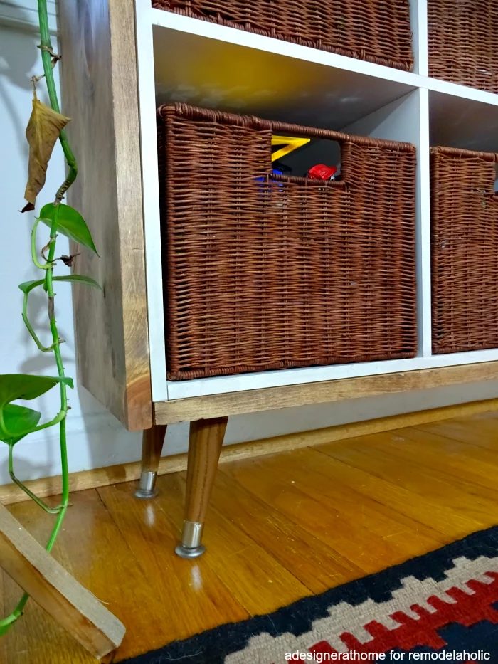 rustic retro toy storage cube organizer makeover