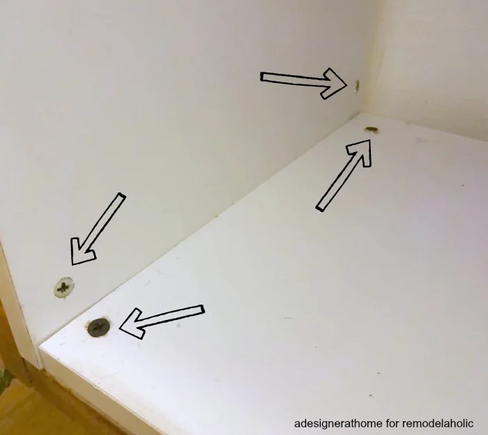 connect the organizer to the wood by screwing from the inside of the organizer into the wood