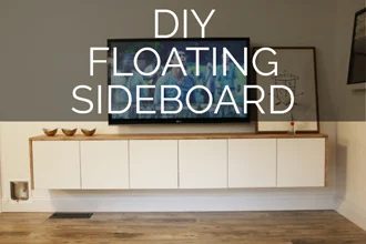 Minimal + clean lined, this IKEA method Handmade Floating Sideboard by Petite Modern Life is so great!