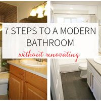 7 steps to a 7 steps to a modern bathroom without renovating on Petite Modern Lifebathroom without renovating