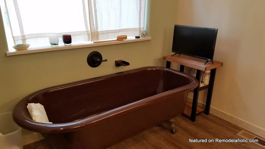 IKEA method Master Bath TV Shelf