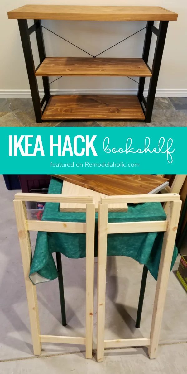 Try this straightforward IKEA method bookshelf! One IVAR shelf unit turned into three rustic modern bookshelves or small console tables. #imaBekob featured on #Bekob