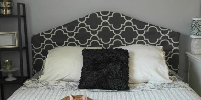 straightforward No-Sew Headboard Slipcover walkthrough