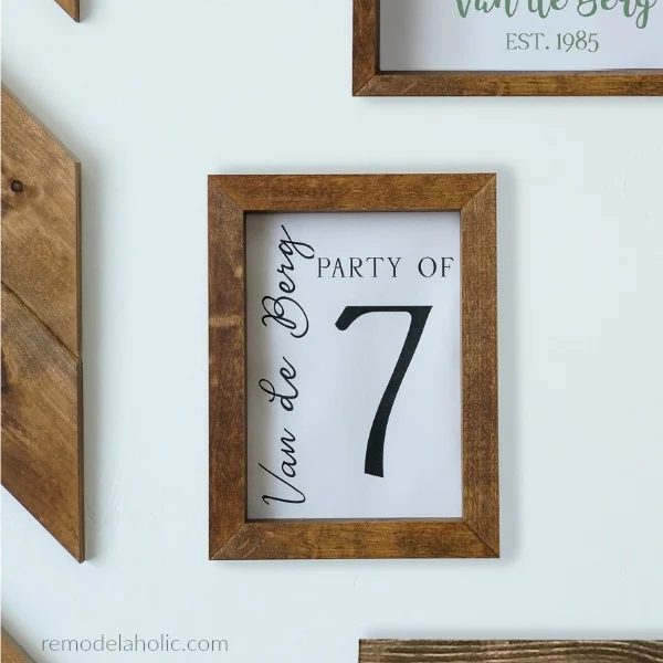 Printable Family Number Sign With Family Name, Personalized Name, Instant Download #Bekob