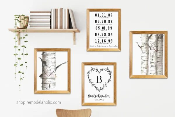 Personalized Gift option For Mom Friend Housewarming, Family Name Gallery Wall Printables, Bekob