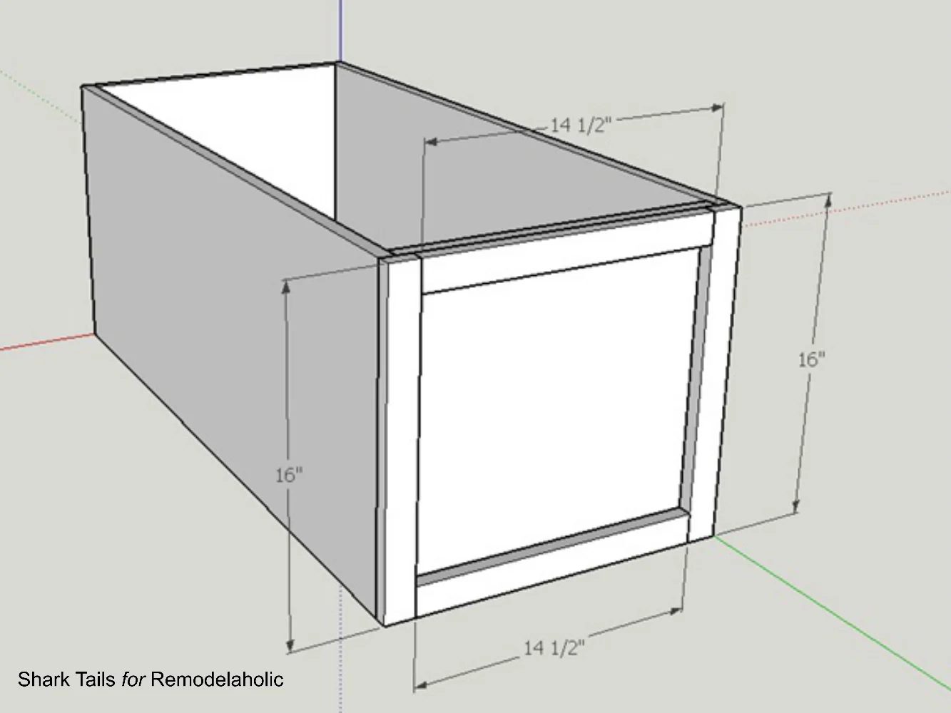 how to build a one sheet plywood storage box, add trim
