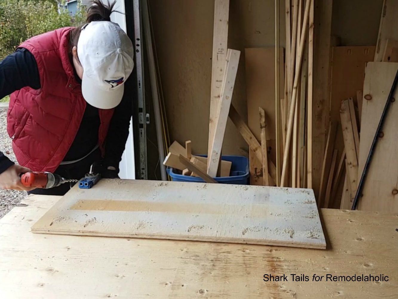 how to build a one sheet plywood storage box - attach bottom with pocket holes