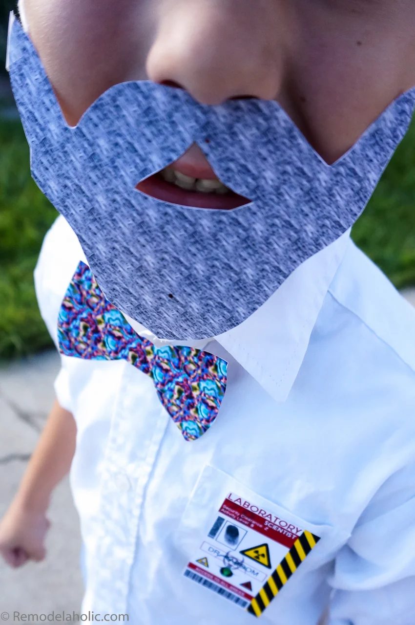 straightforward Last Minute Costume: Mad Scientist Printable