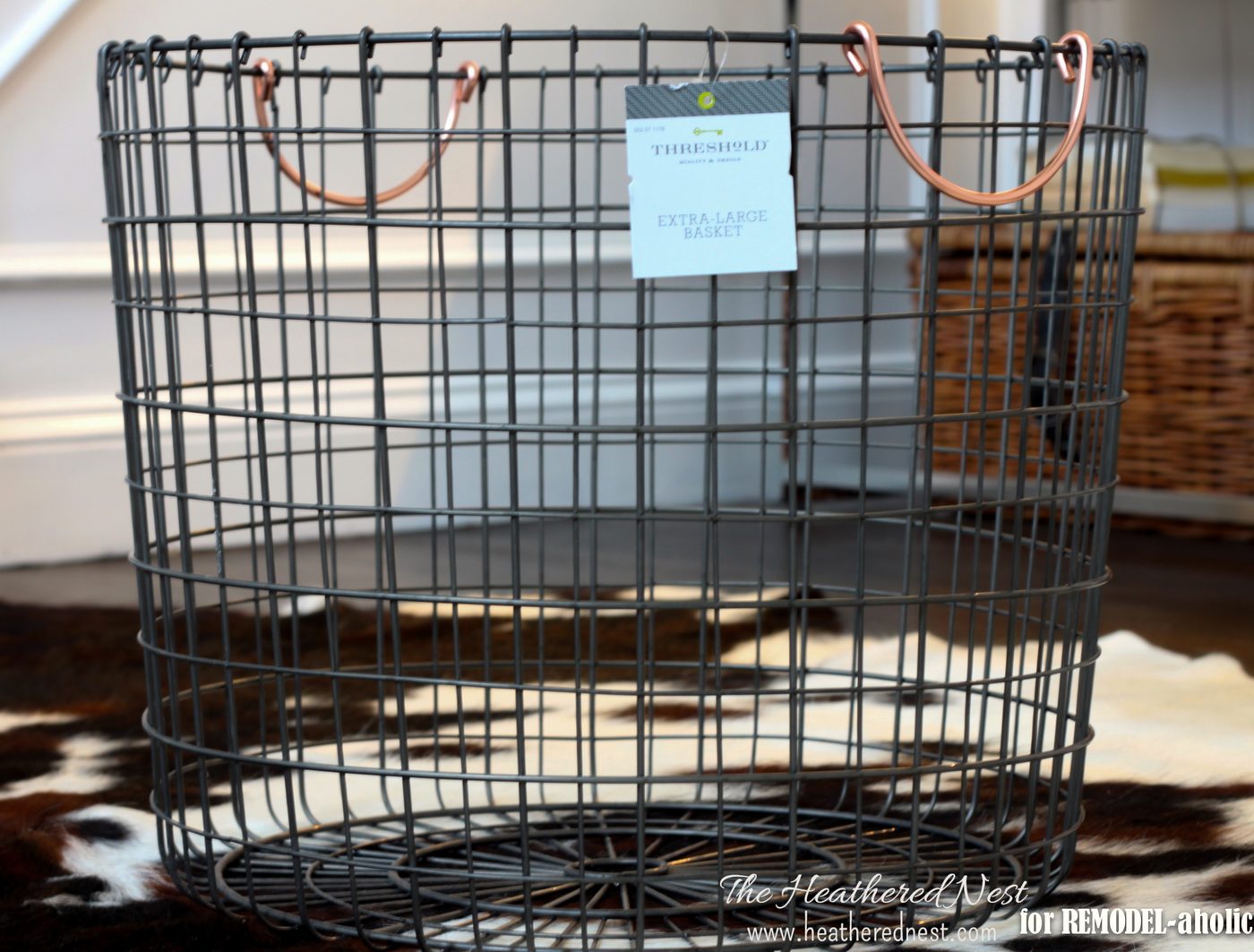 rolling wire basket how-to - The Heathered Nest on @Bekob