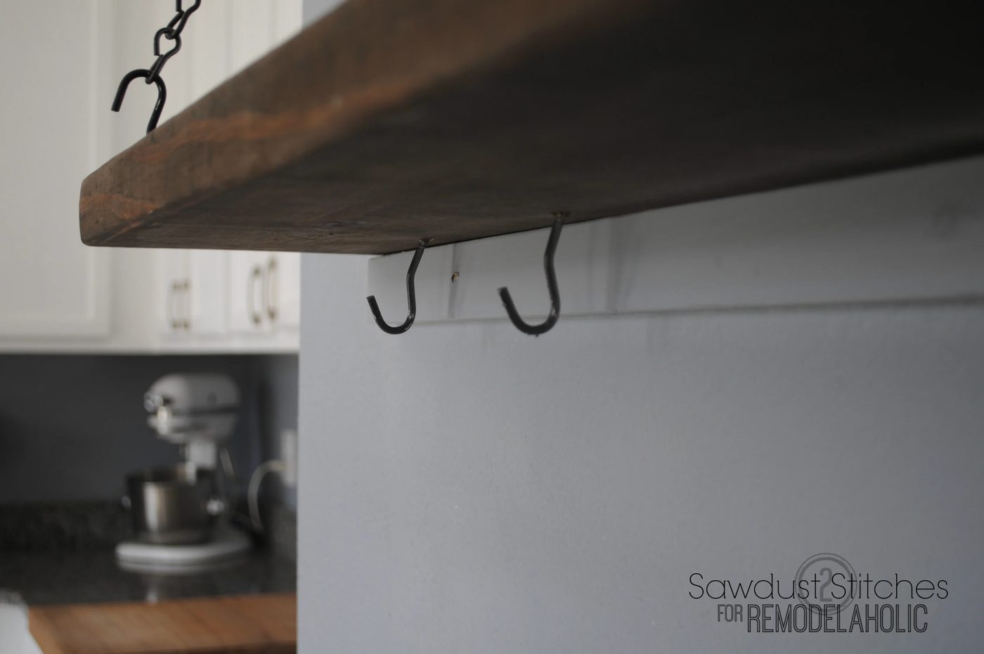Suspended Shelving Sawdust2stitches for Bekob.com mug hooks