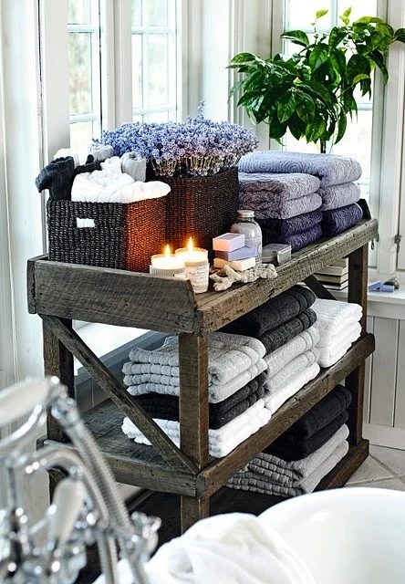 Make your bathroom striking and organized with some great bathroom storage options! Find new options to store all your bathroom items from towels to cotton balls. 30 Bathroom Stora