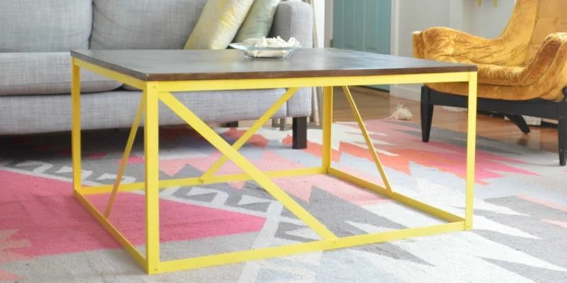 Build a Modern Industrial Wood and Metal Coffee Table
