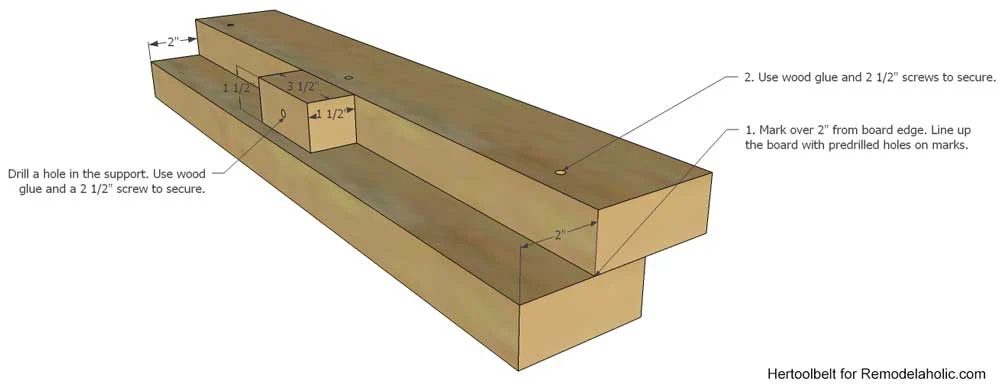 This is such an straightforward project to organize spice bottles. Build a direct tiered spice rack from a 2x4 wood board with free plans on Bekob.